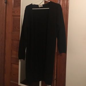 Long black cardigan